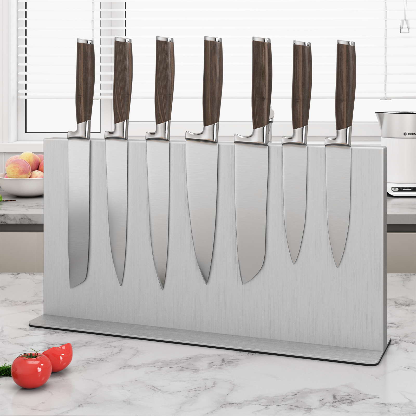 40cm silver stainless steel magnetic knife holder main view